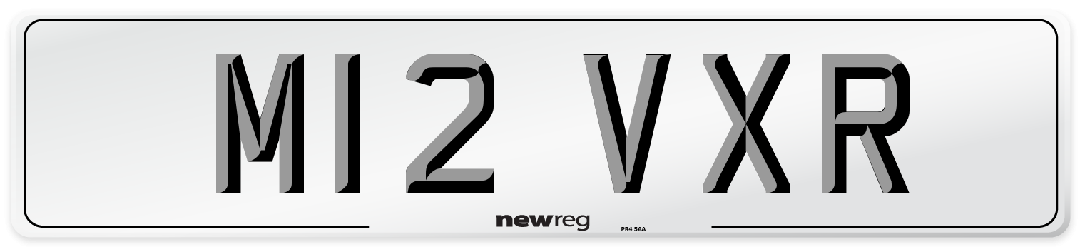 M12 VXR Number Plate from New Reg